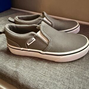 Vans Kids Gray Slip-On Sneakers